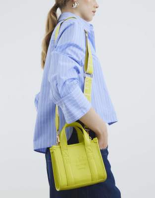River Island Mini embossed tote bag in lime-Green