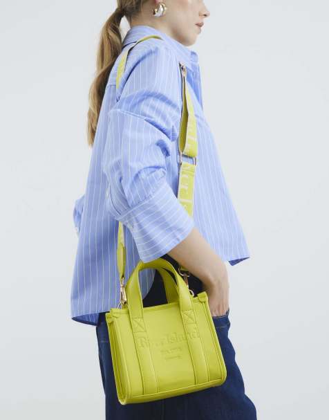 River Island Mini embossed tote bag in lime - view 1