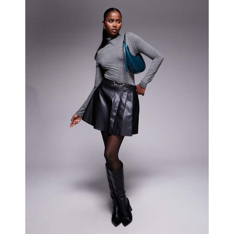 Jupe en cuir droite River Island - Ces 20 jupes en cuir qui vont nous séduire