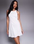 [River Island] River Island mini sleeveless shift dress in white-Neutral 6 WHITE