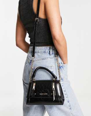 River Island mini tote bag in black