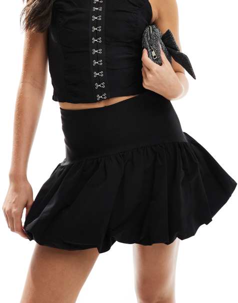 River Island - Minigonna nera a palloncino - view 1