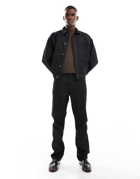 River Island minimal straight fit jeans co-ord in rinse black - view 1