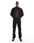 [River Island] River Island minimal straight fit jeans in rinse black (part of a set) W32 Regular BLACK
