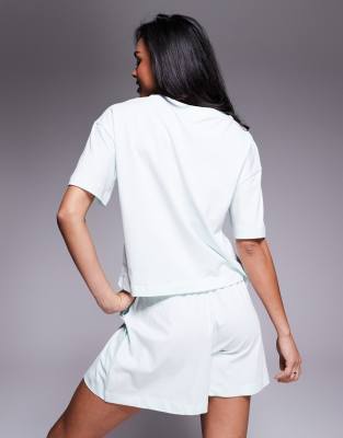 River Island Mint Jersey Tee And Shorts Set-green In Green
