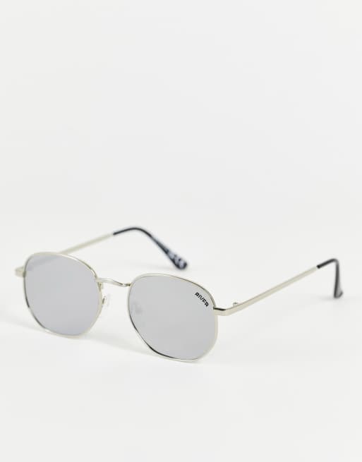 River Island - Mirrored - Sølvfarvede runde solbriller