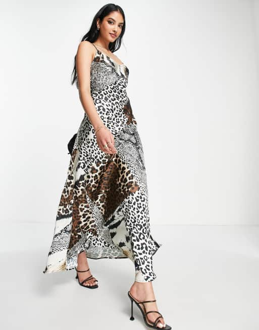 River island animal deals print maxi dress