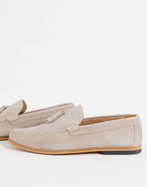 Mocassins River Island En Cuir Marron Avec Pompons - Taille 38, Style Vintage, Occasion
