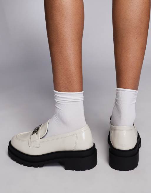River Island - Mocassins chunky - Crème, 4 de 4