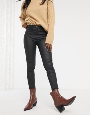 river island molly leather look jegging