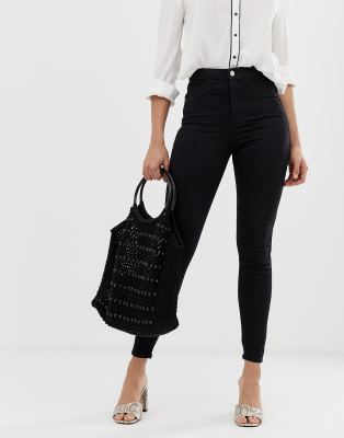 river island black jeggings