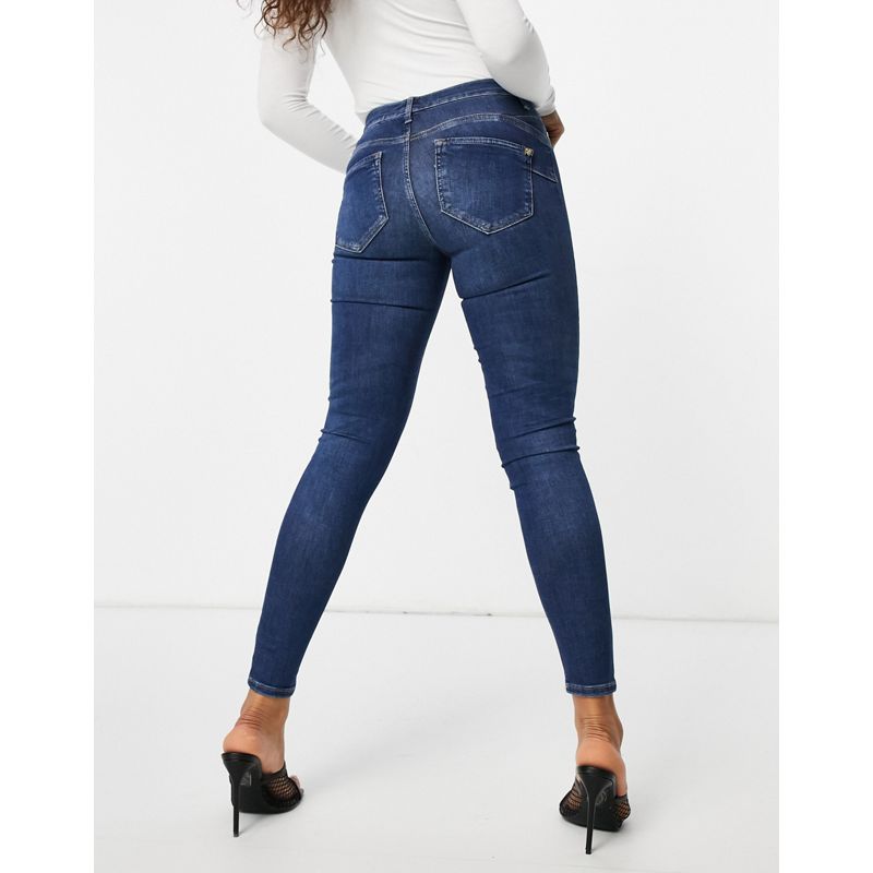 Jeans skinny it6fz River Island - Molly - Jeans skinny push-up blu medio autentico