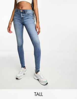 River Island Molly Mid Rise In Blue