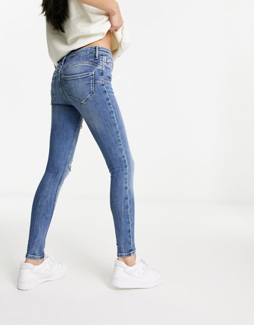 River Island molly mid rise jeans in dark blue