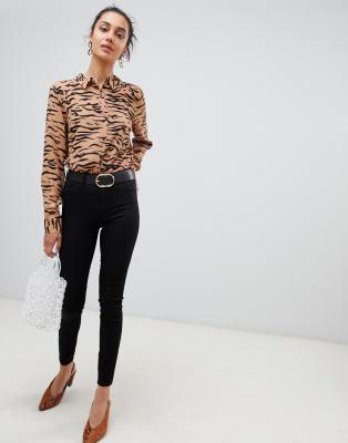 river island molly leather look jegging