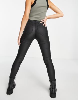 Black Molly coated super skinny jeans