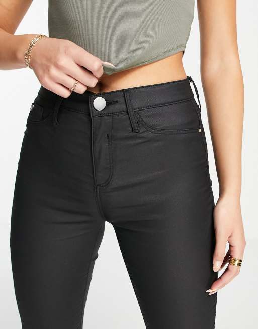 Black Molly coated super skinny jeans