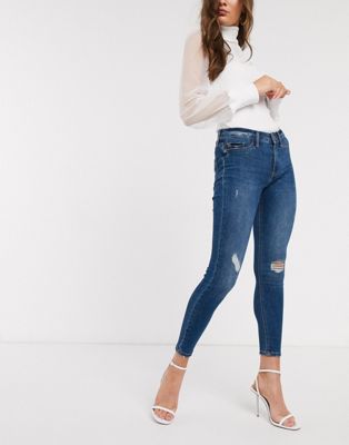River Island Molly ripped detail skinny 