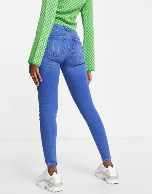 River Island - Molly - Sculpting skinny jeans in helderblauw, 2 van 4