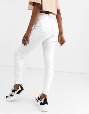 white skinny jeans river island