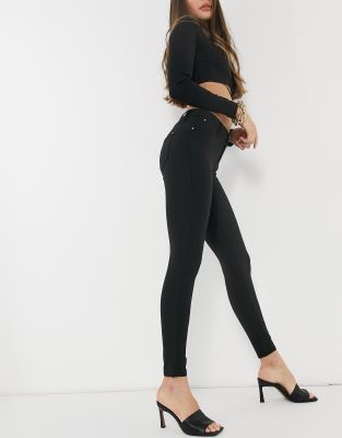 black skinny trousers with belt loops