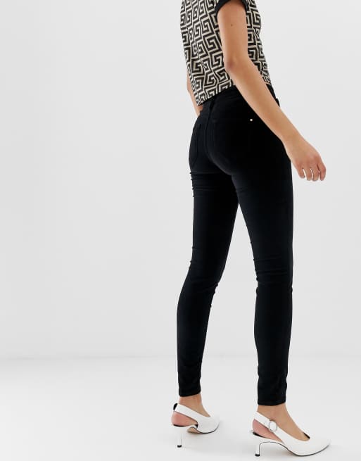 Black velvet sale skinny jeans womens