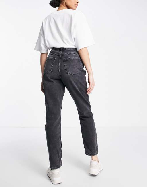 HUGO - Slim-fit mom jeans in blue stretch denim