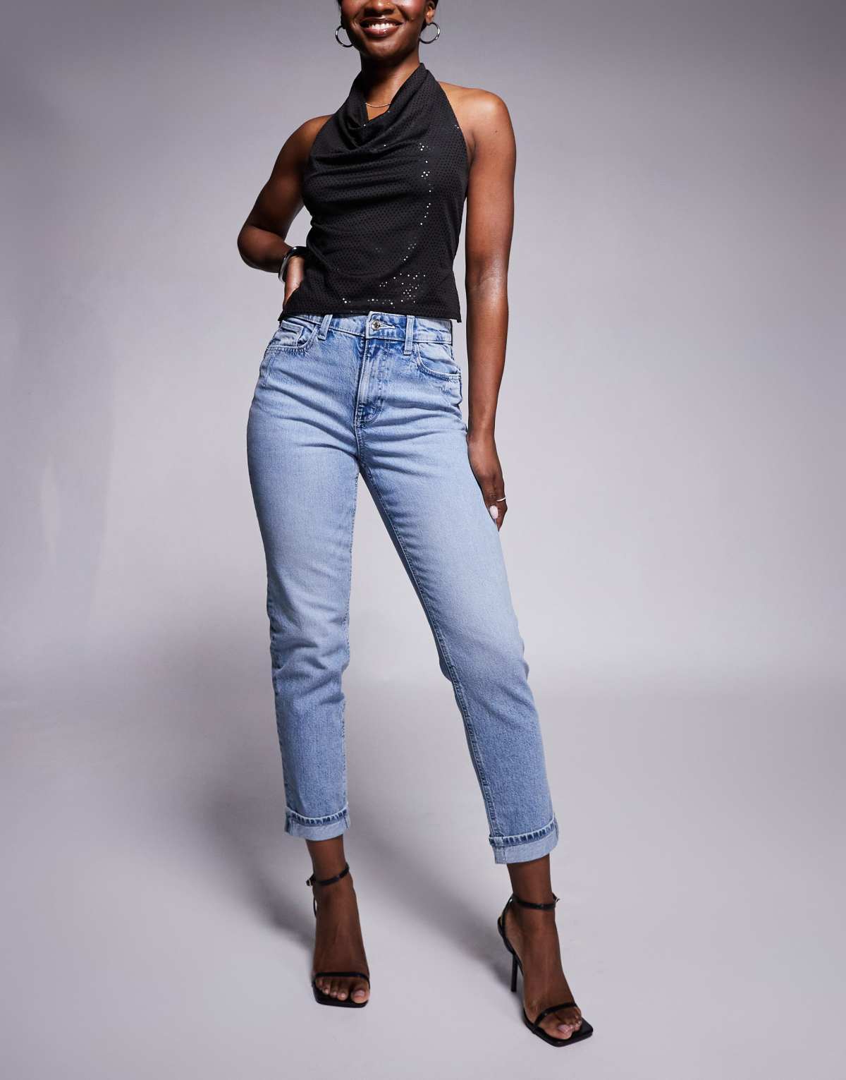 River Island mom jeans in light blue