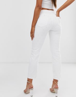 mom white jeans