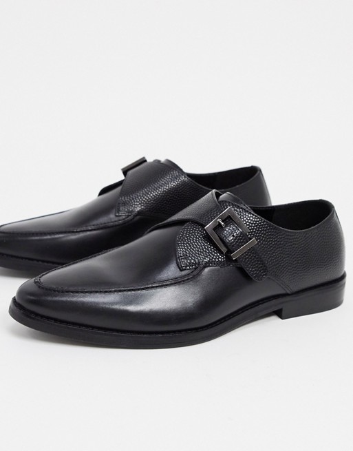 River Island monk shoes in black