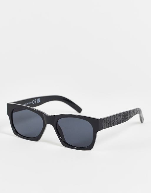 River Island monogram cat eye sunglasses in black