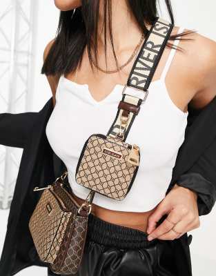 River Island monogram Crossbody bag - Vinted