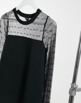 black lace sweatshirt