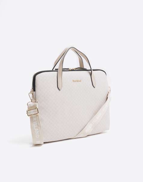 River Island Monogram laptop case in beige - light - view 1