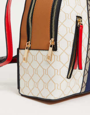 river island monogram backpack