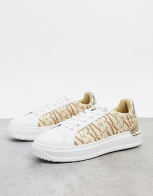 river island beige trainers