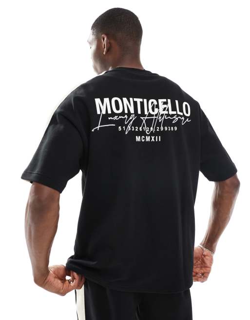 River Island Monticello oversized t-shirt in black (part of a set), 2 of 4