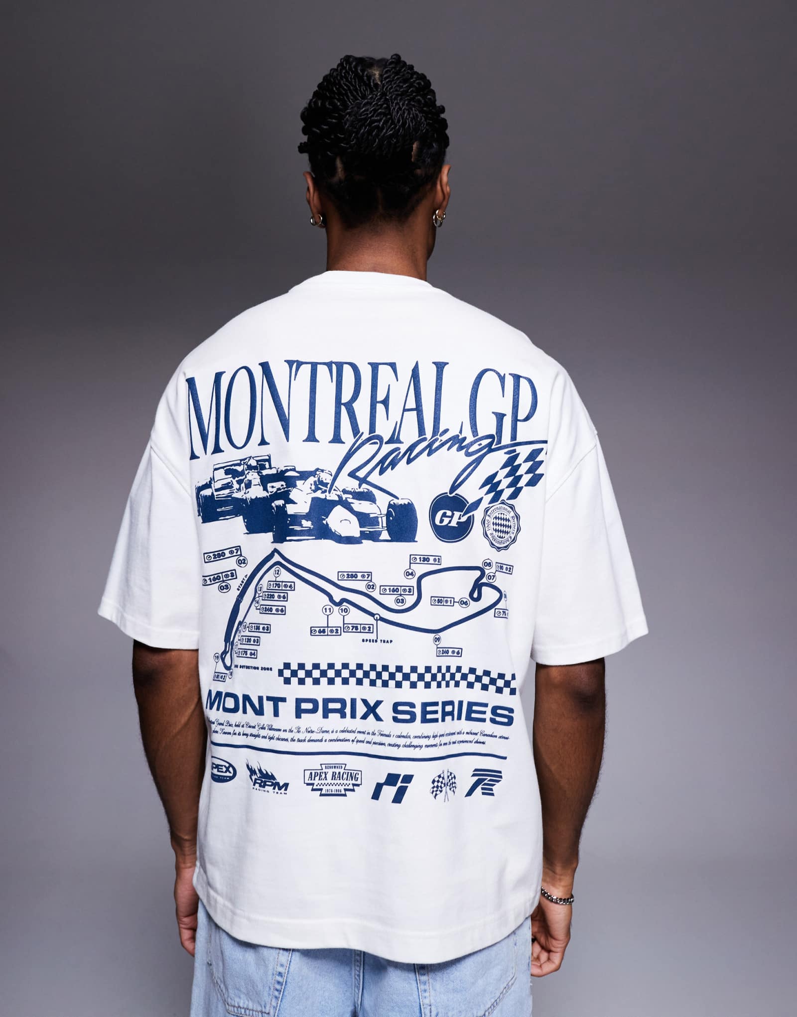 Футболка с принтом River Island Montreal grand prix белого цвета