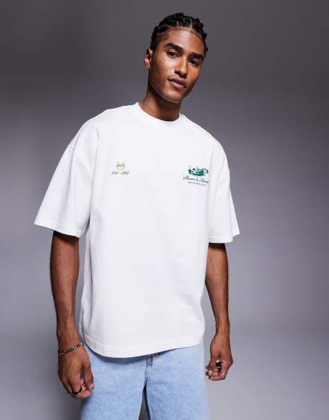 River Island Montreal racing car printed t-shirt in white