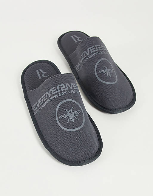 River Island mule slippers in grey