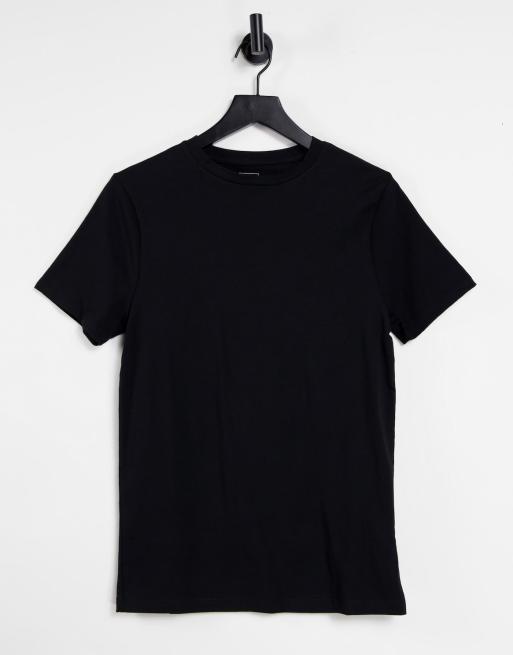 River Island Muscle Fit Crew Neck T Shirt In Black Asos