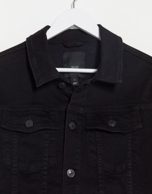 river island muscle fit denim jacket