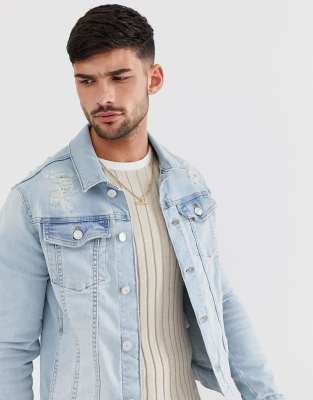 denim jacket muscle fit