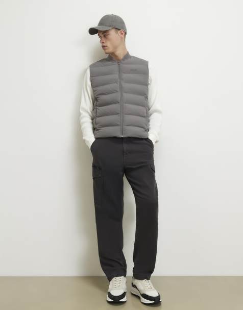 River Island Muscle fit mcmxii gilet in grey - view 1