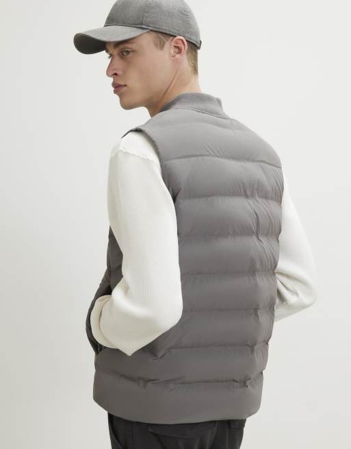 River Island Muscle fit mcmxii gilet in grey, 4 of 4