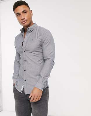grey muscle fit shirt