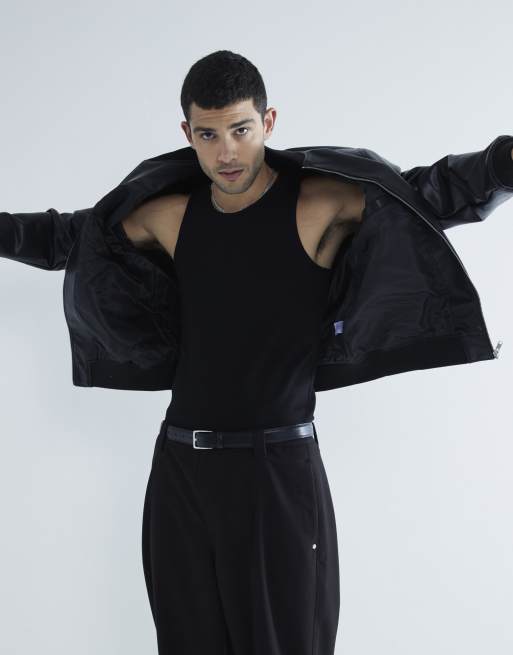 River Island Muscle fit ribbed vest set in black, 3 of 4