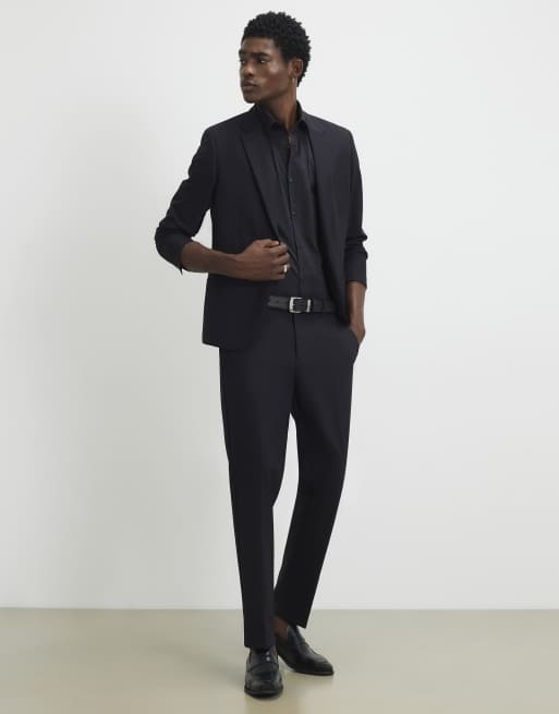 River Island Muscle fit short sleeve shirt in black, 2 of 4