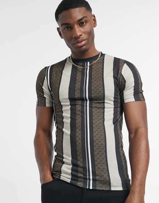 river island mens striped t shirt