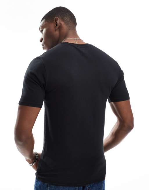 River Island muscle fit t-shirt in black | ASOS